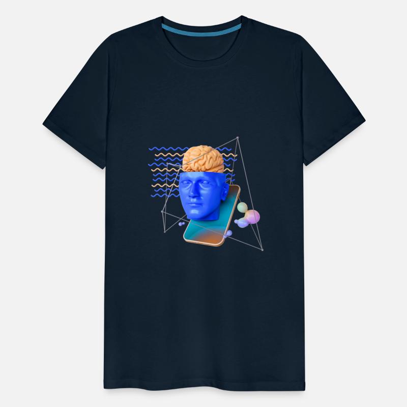 Social Media Network Abstract Human Brain Head