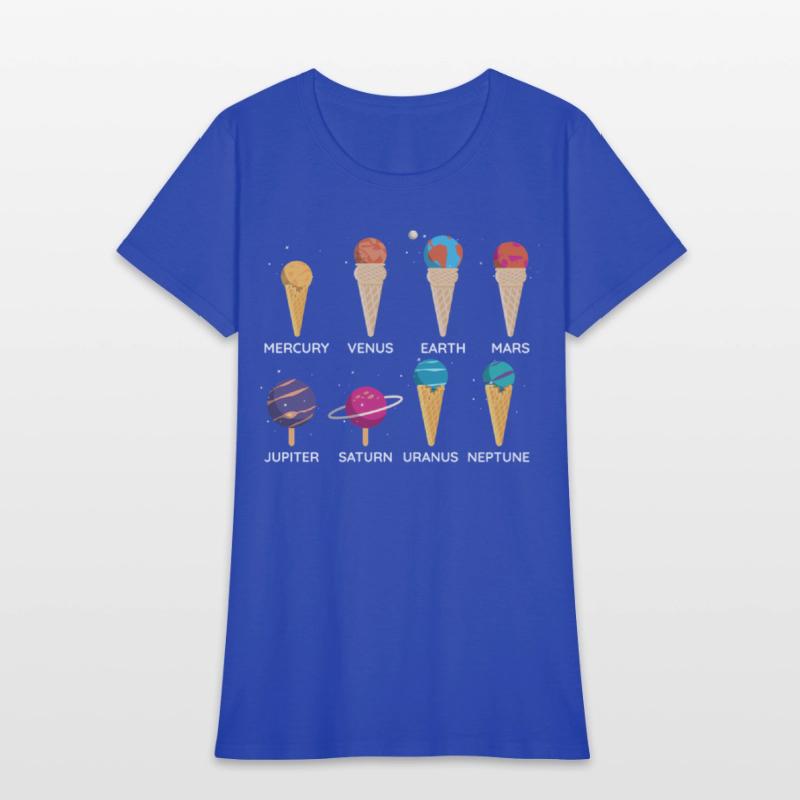 Solar System Planet Ice Cream Stem Space