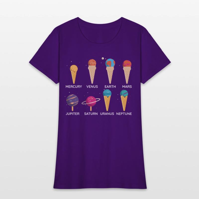 Solar System Planet Ice Cream Stem Space
