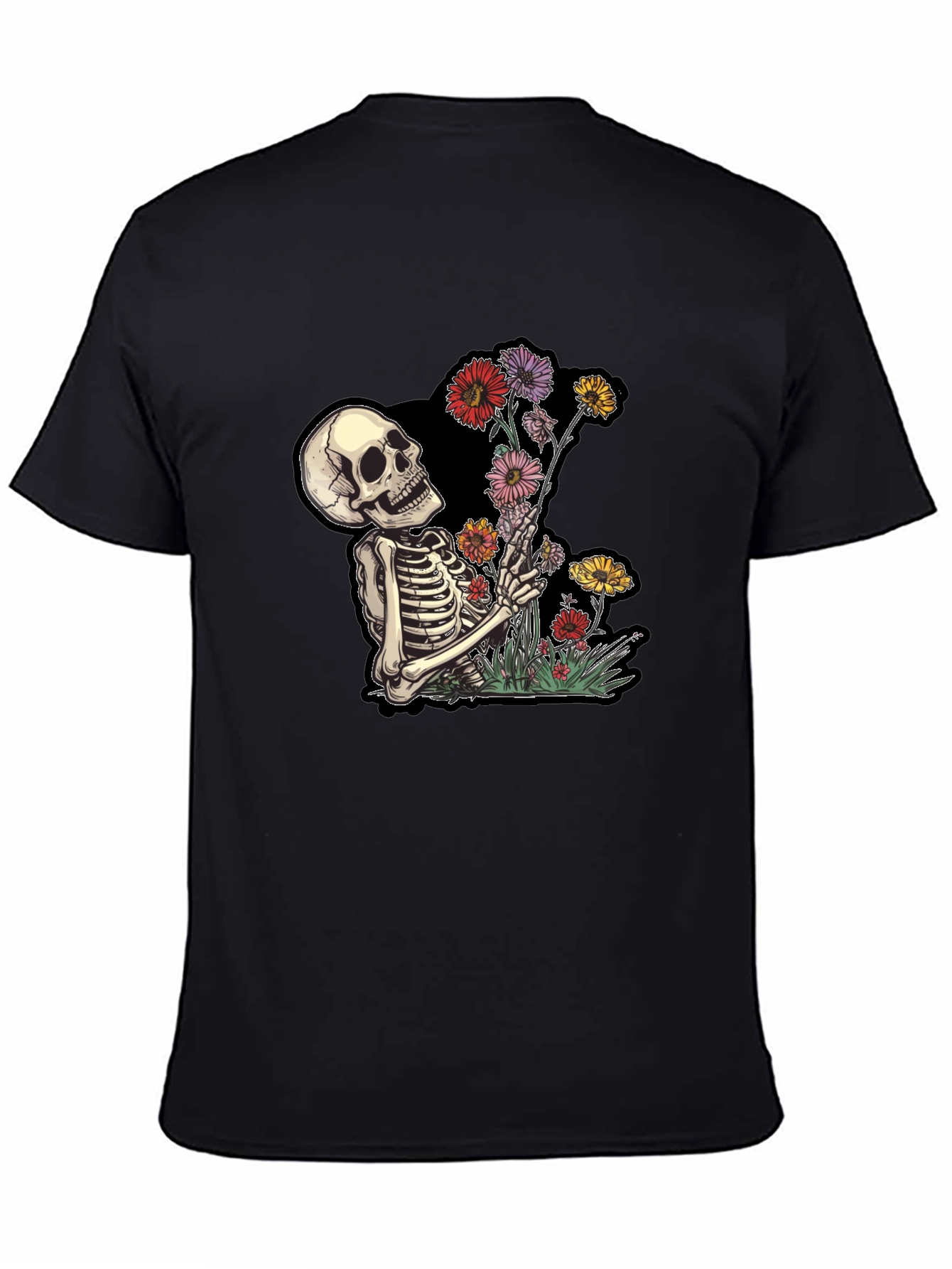 Skeleton Flower Graphic Tee