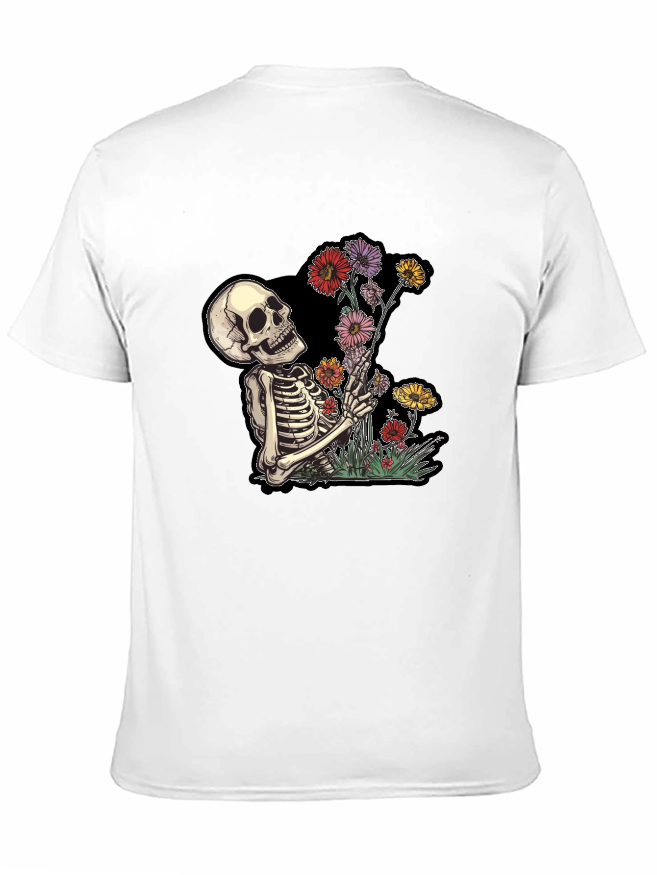 Skeleton Flower Graphic Tee