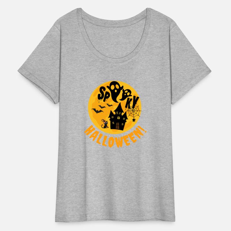 Spooky, Haunted House, Cat, Ghosts Halloween Shirt