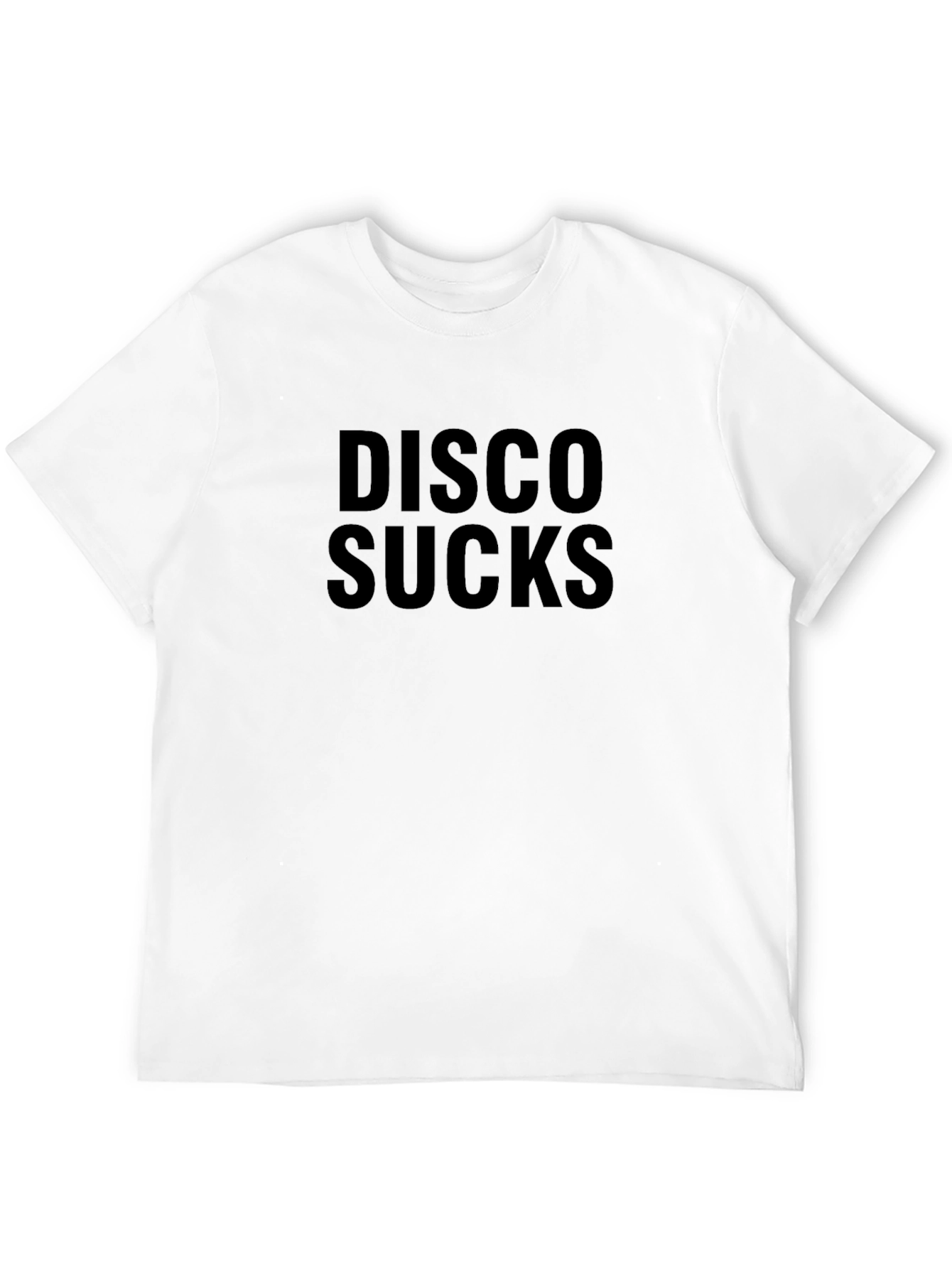 Disco Sucks Graphic Tee - Black Cotton T-Shirt