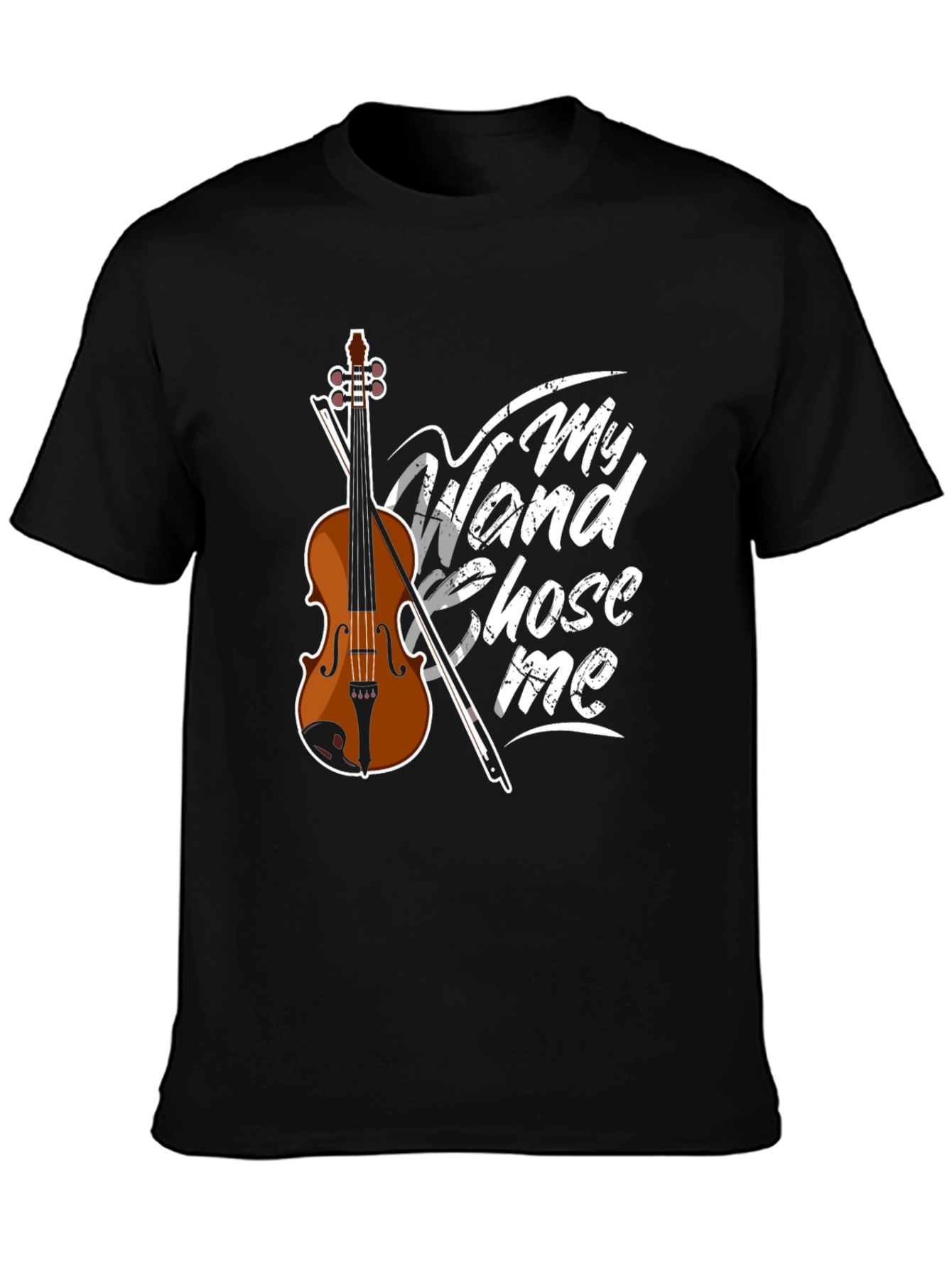 My Wand Chose Me Violin Graphic T-Shirt