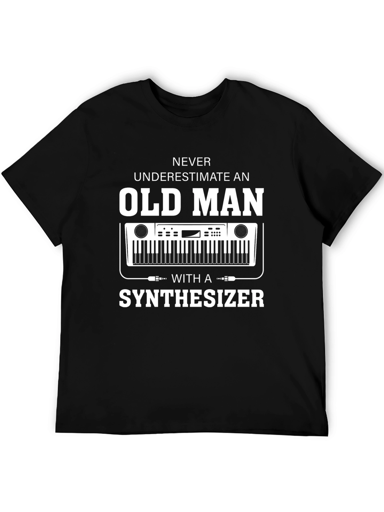 Old Man Synthesizer T-Shirt - Musician Tee