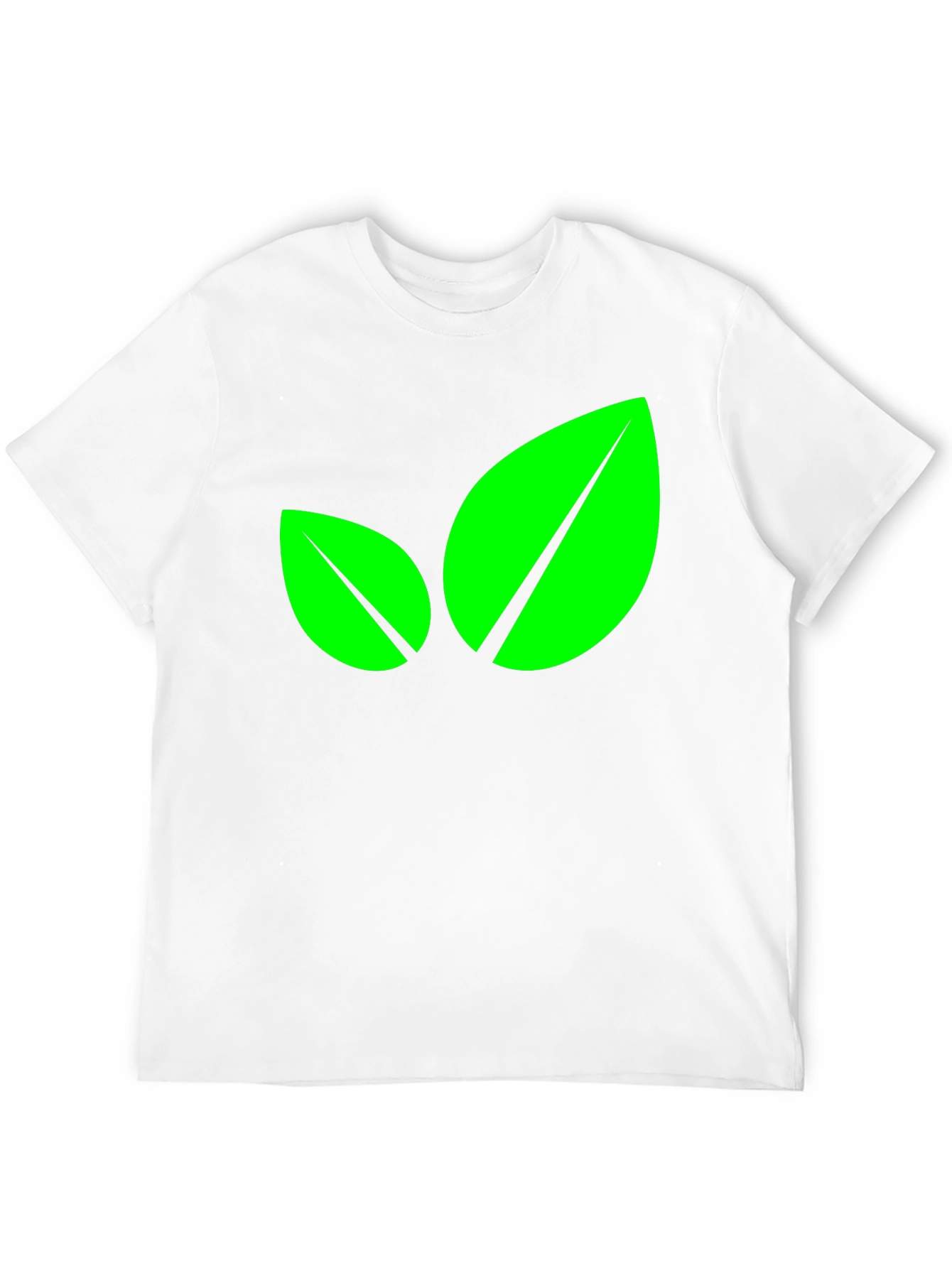 Eco-Friendly Leaf Graphic Black T-Shirt