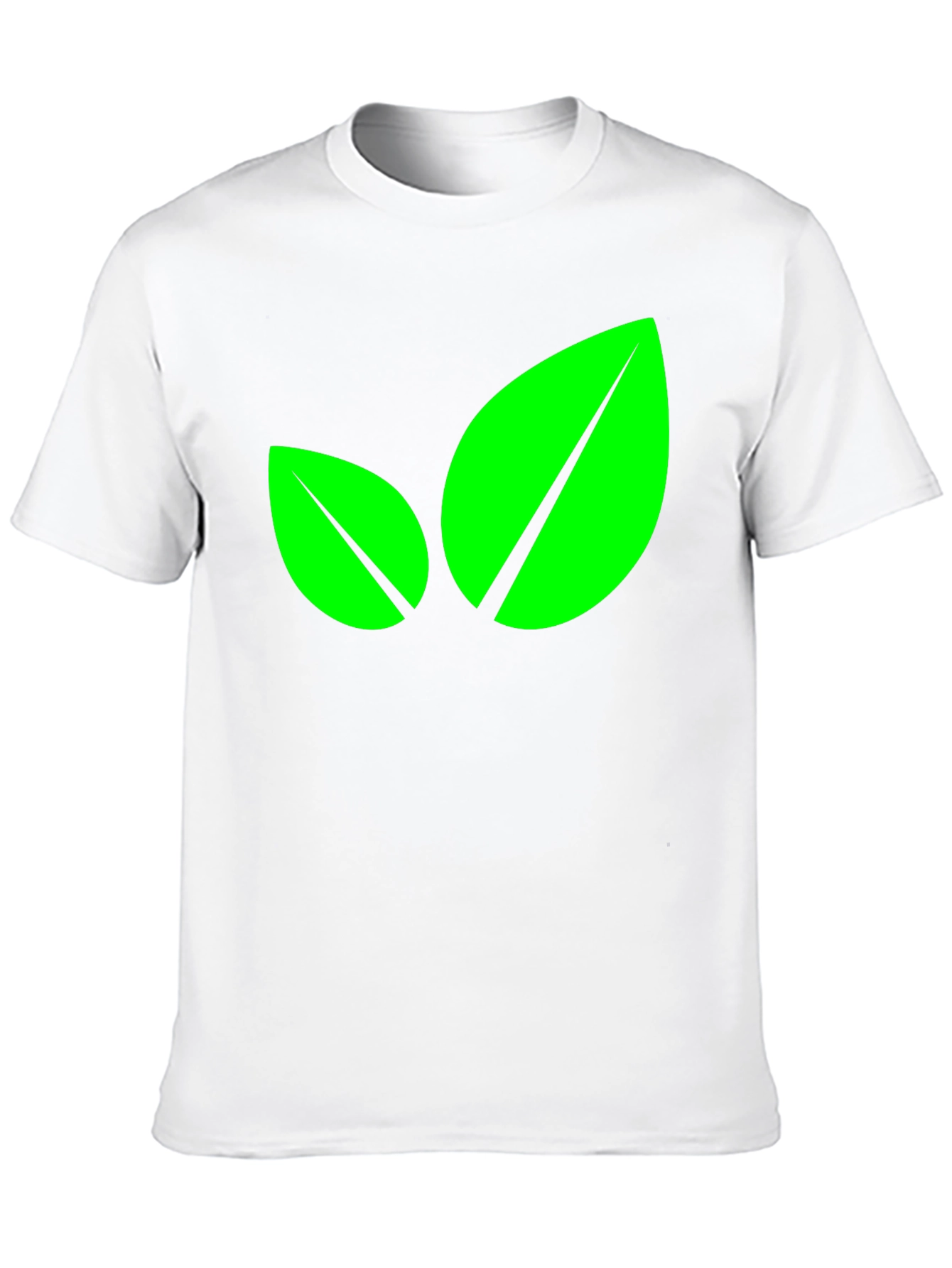 Eco-Friendly Leaf Graphic Black T-Shirt
