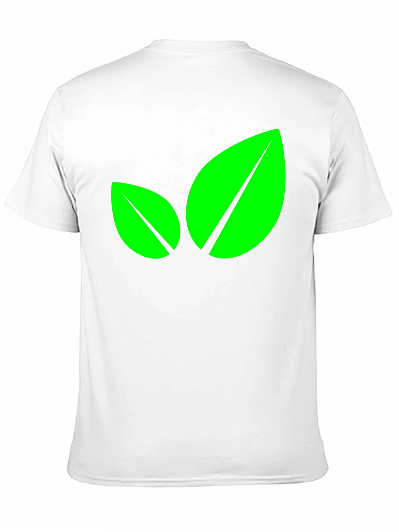 Eco-Friendly Leaf Graphic Black T-Shirt