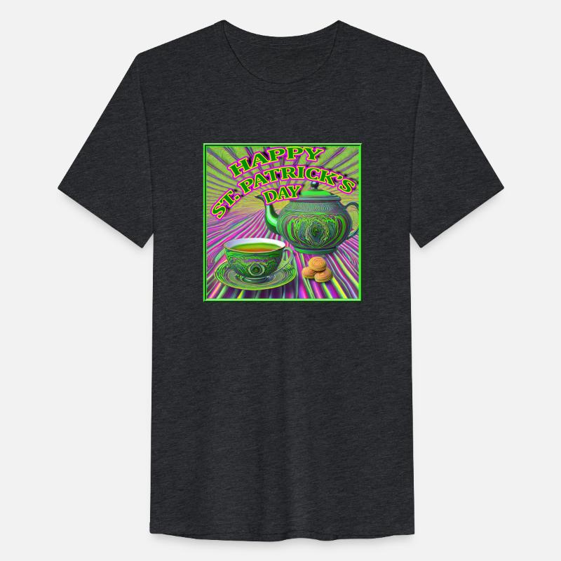 St. Paddy's Green Teapot, a Cup and Sweets