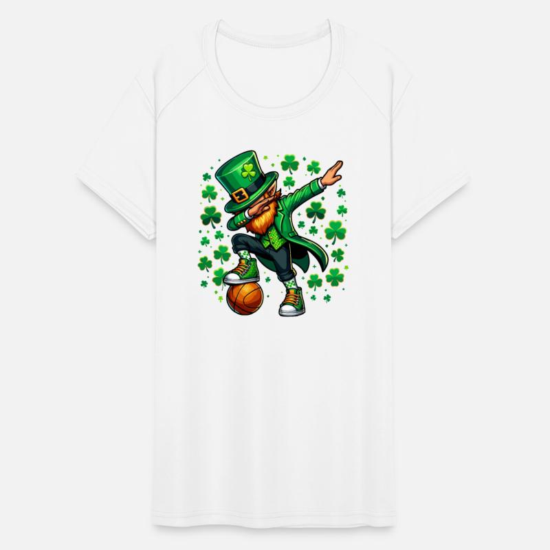St Patricks Day Shamrock Leprechaun Basketball