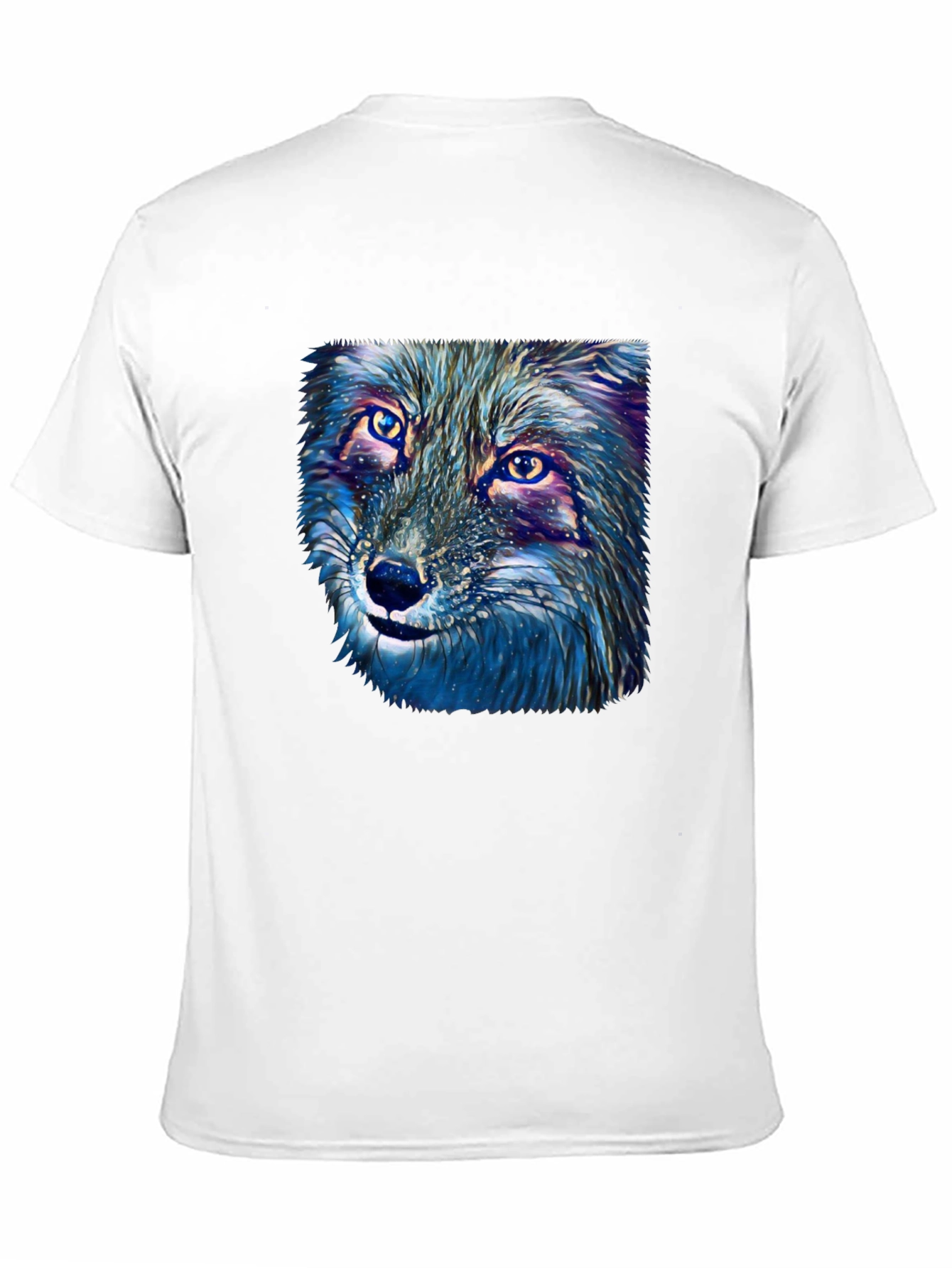 Artistic Wolf Graphic Tee - Premium Black T-Shirt