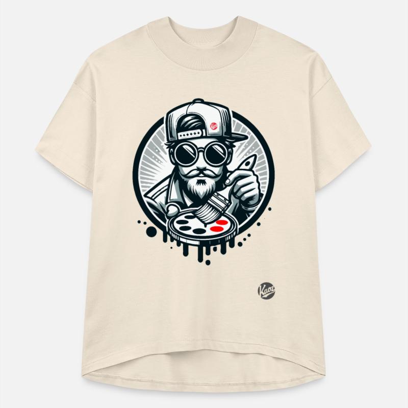 Street Art Painter with Color Palette