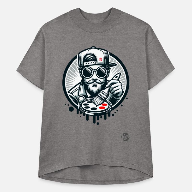 Street Art Painter with Color Palette