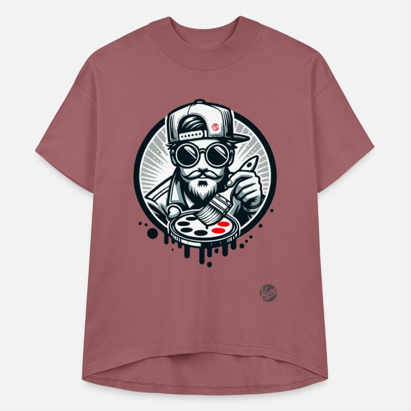 Street Art Painter with Color Palette