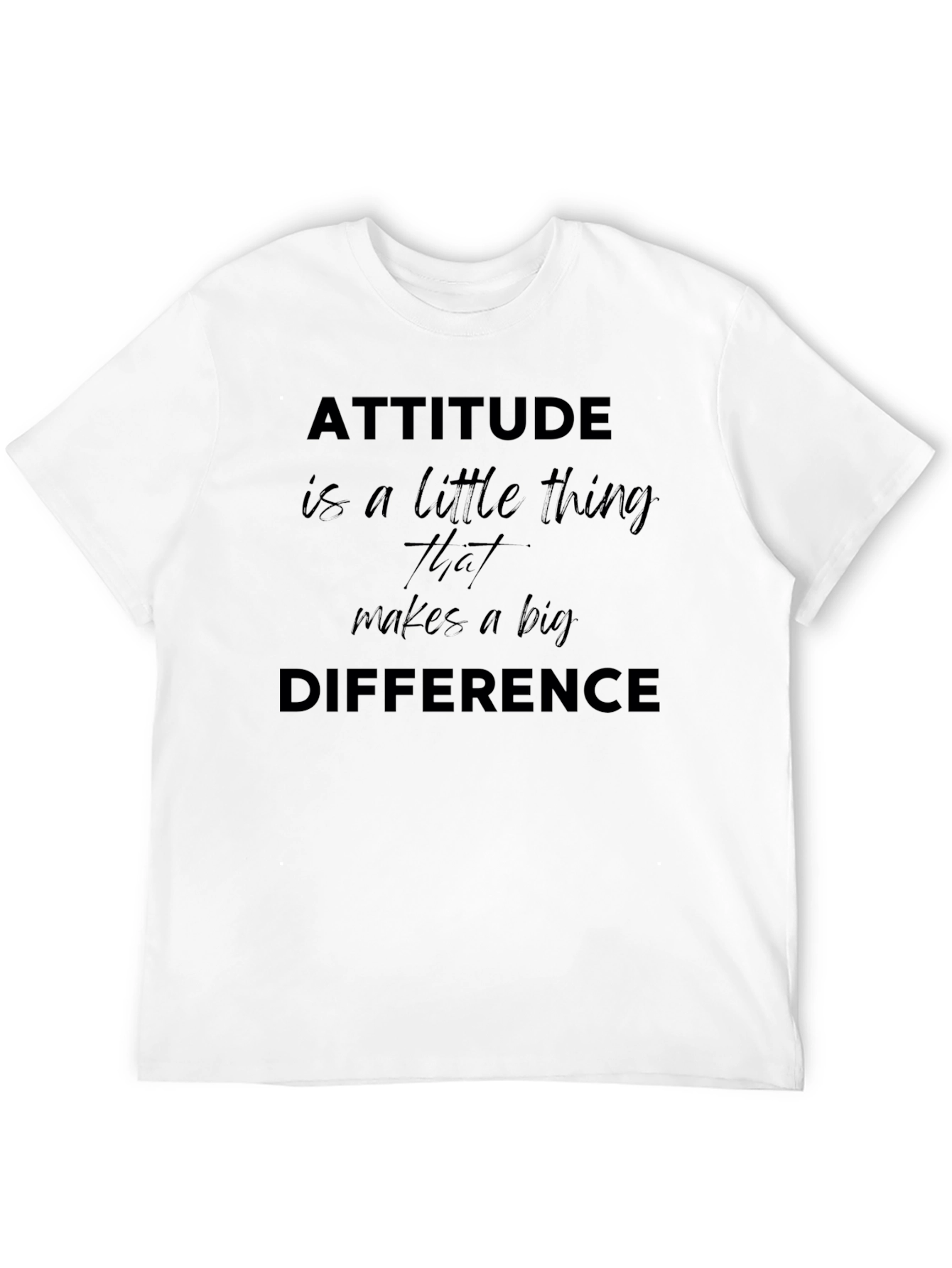 Attitude Makes a Difference Black Graphic Tee