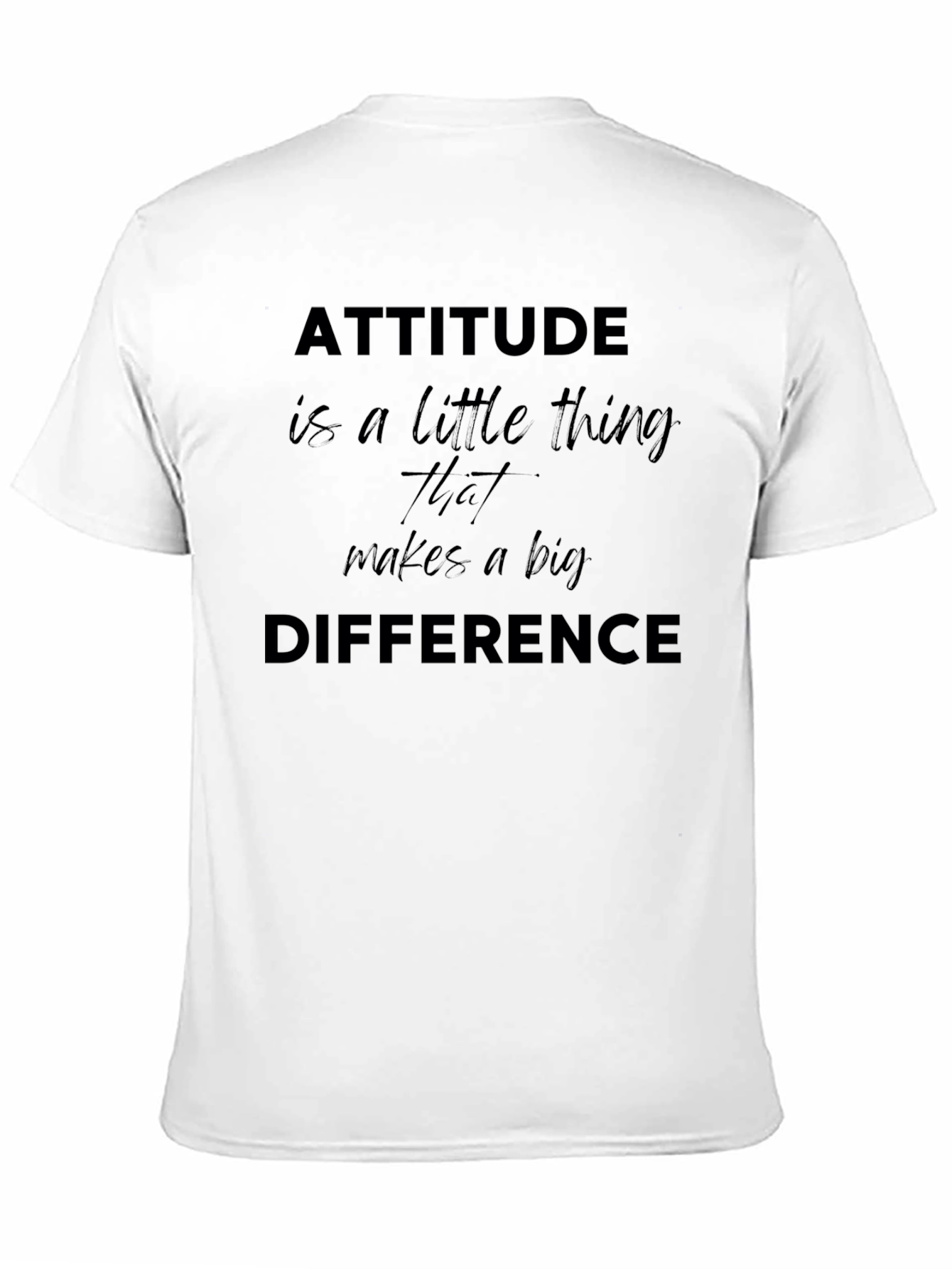 Attitude Makes a Difference Black Graphic Tee