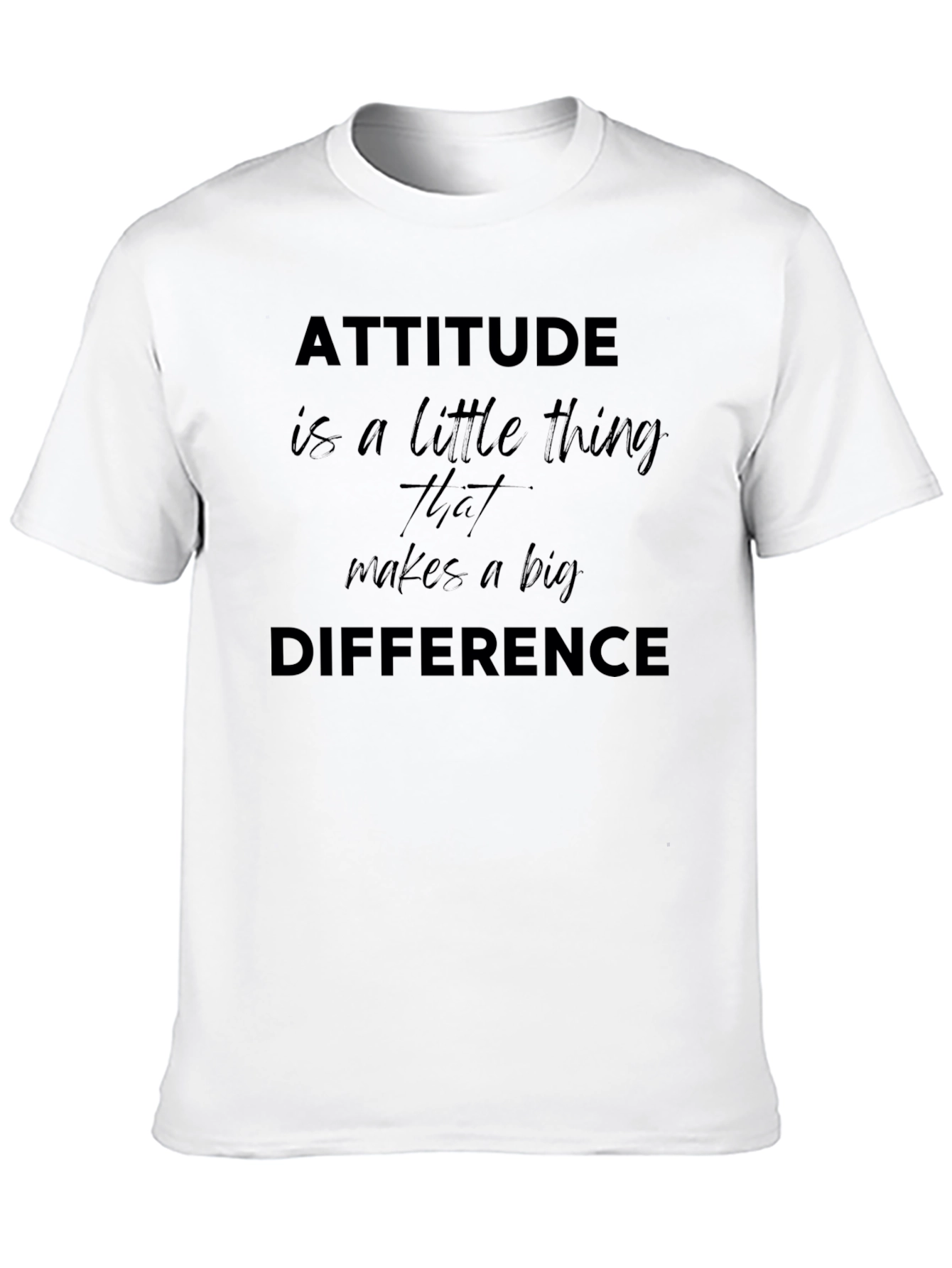 Attitude Makes a Difference Black Graphic Tee