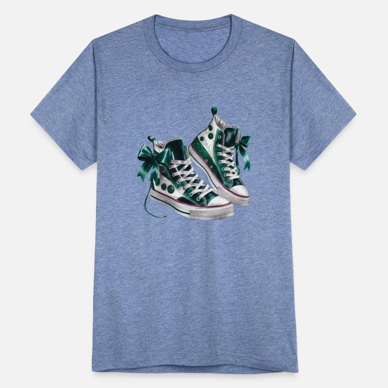 Stylish Dark Green and White High-Top Sneakers