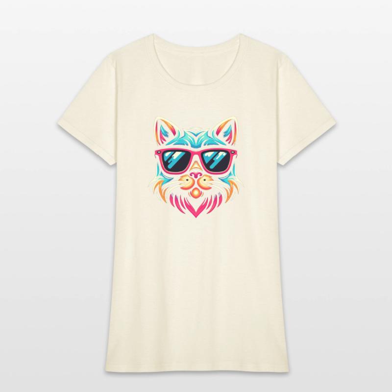 Stylized cat funny cool cats pet art 3