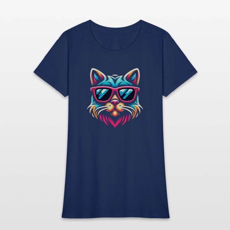 Stylized cat funny cool cats pet art 3