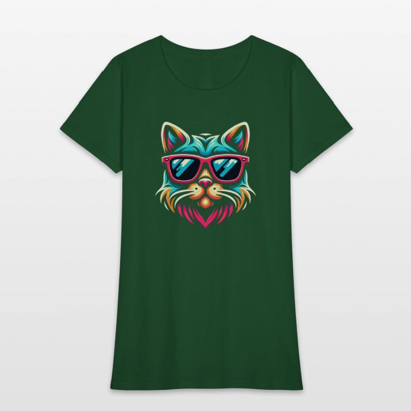 Stylized cat funny cool cats pet art 3