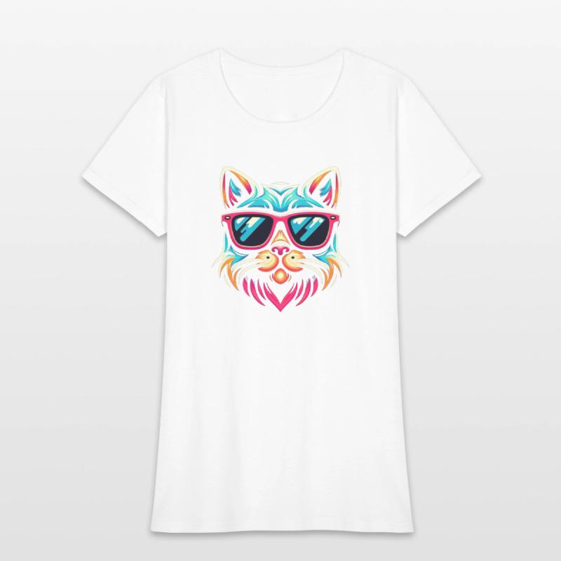 Stylized cat funny cool cats pet art 3