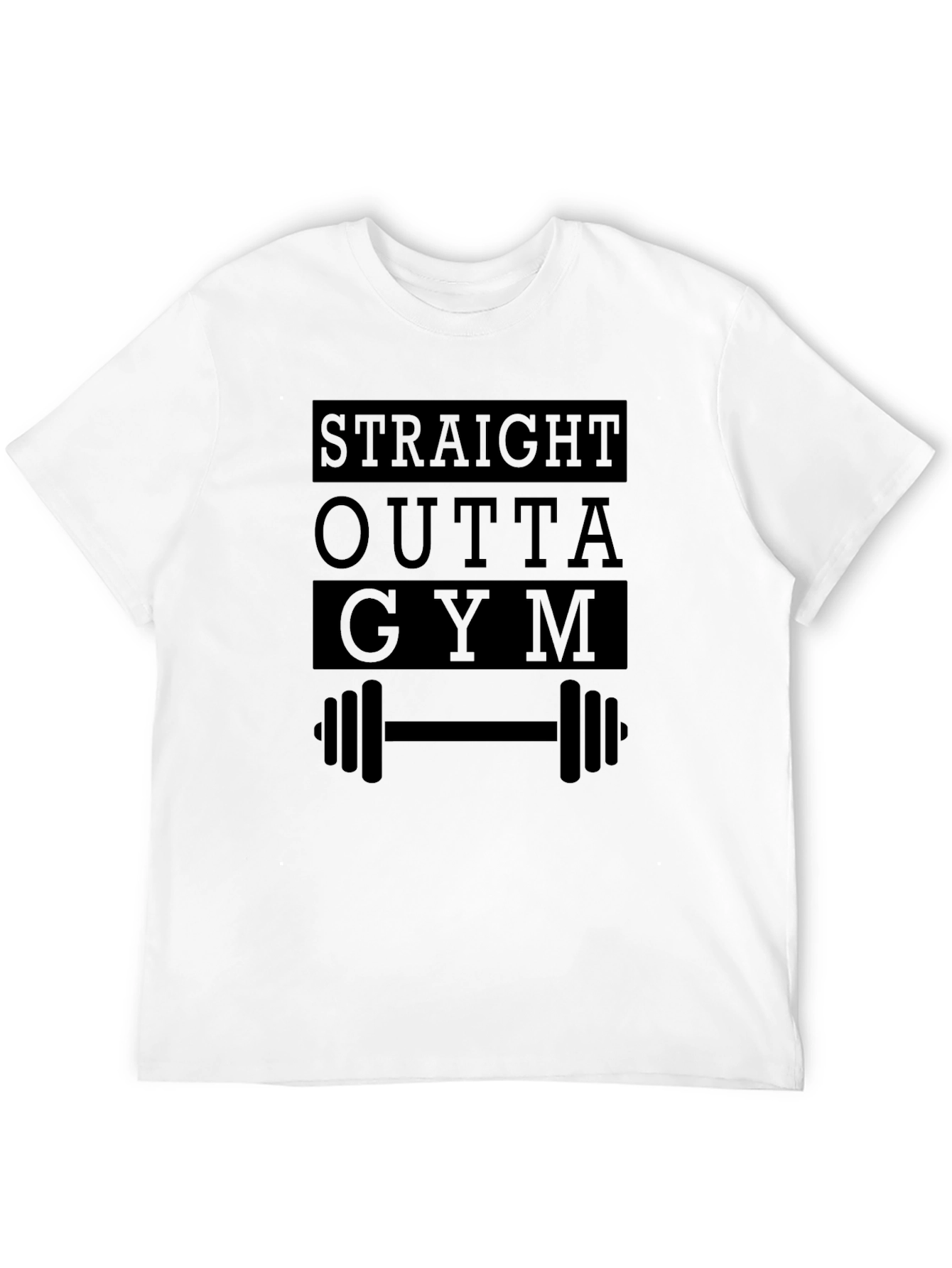 Straight Outta Gym - Mens Black Graphic Tee