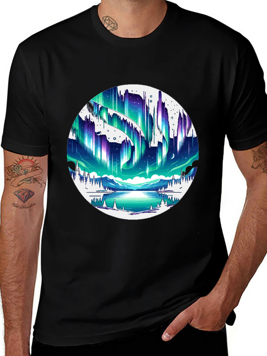 Aurora Borealis Graphic Tee - Northern Lights Shirt