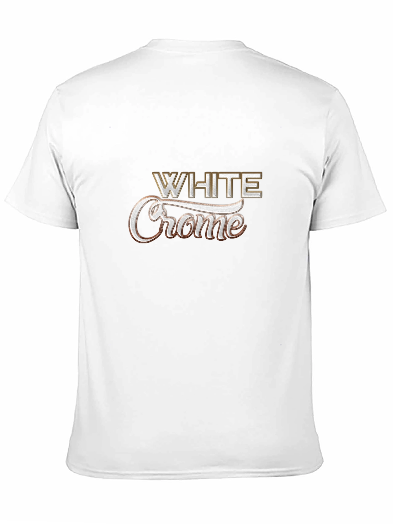 White Crome Graphic Tee - Stylish Black T-Shirt