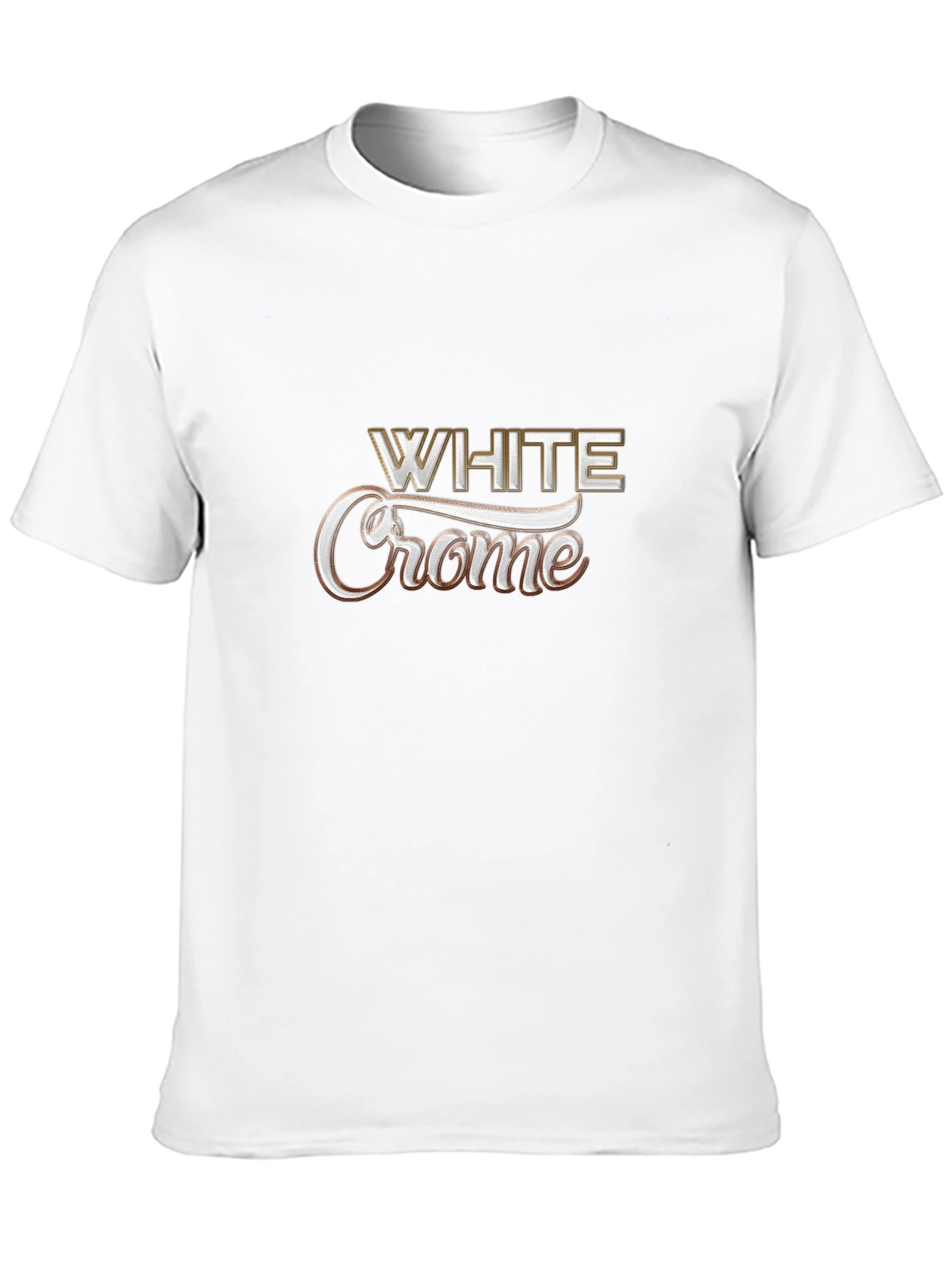 White Crome Graphic Tee - Stylish Black T-Shirt