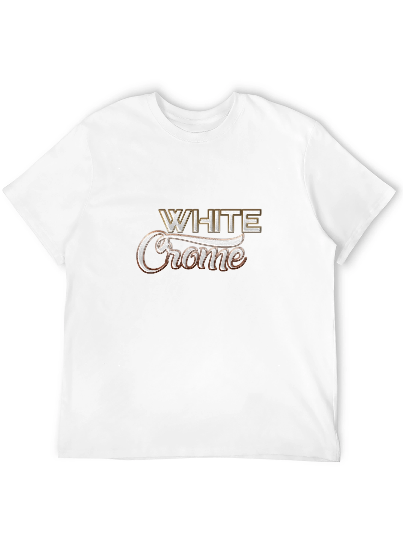 White Crome Graphic Tee - Stylish Black T-Shirt