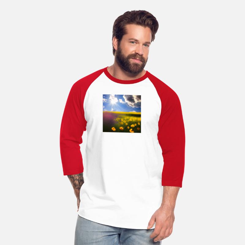 Summer Blue Sky Yellow Flowers