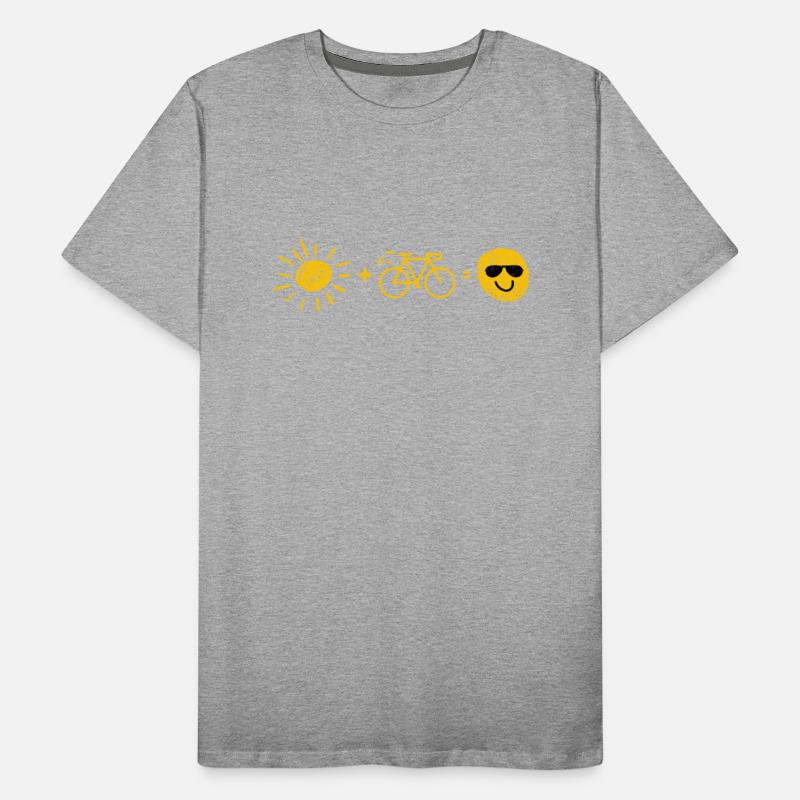 Sun and bicycle give people fun