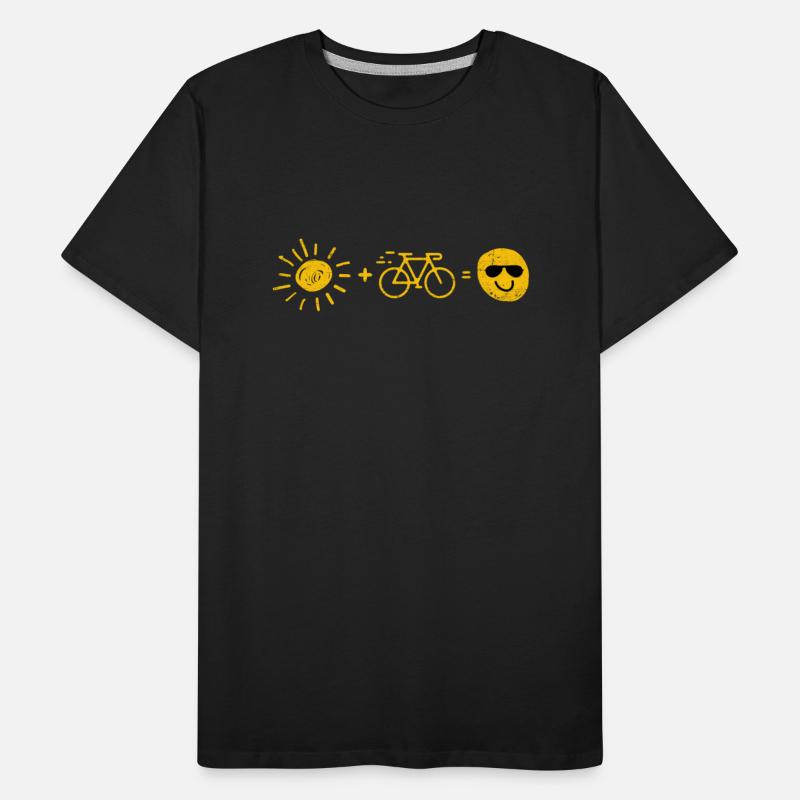 Sun and bicycle give people fun