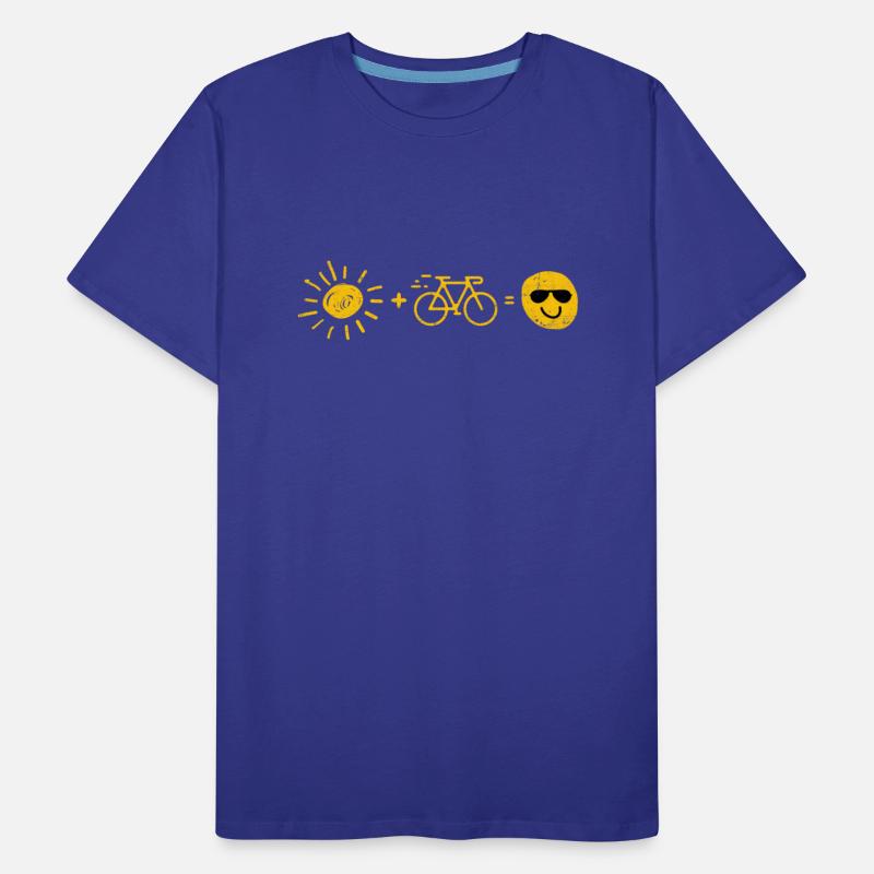 Sun and bicycle give people fun