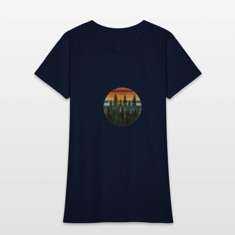Sunset Forest Nature Outdoors Retro 80s Vibe 6