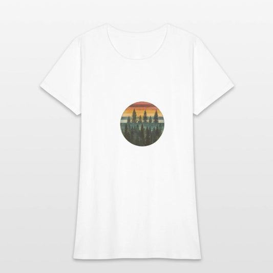 Sunset Forest Nature Outdoors Retro 80s Vibe 6