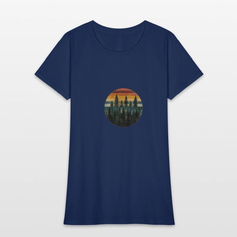 Sunset Forest Nature Outdoors Retro 80s Vibe 6