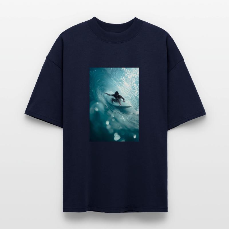 Surfer Riding the Perfect Barrel