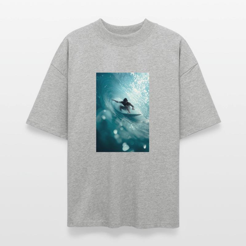 Surfer Riding the Perfect Barrel