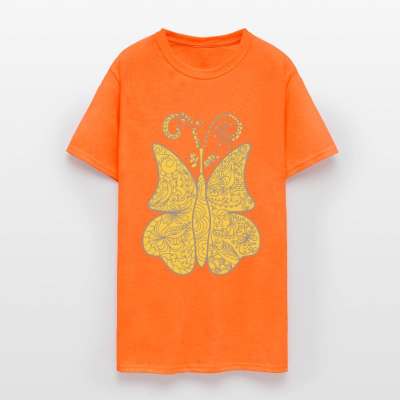 Surreal butterfly drawing in outline style