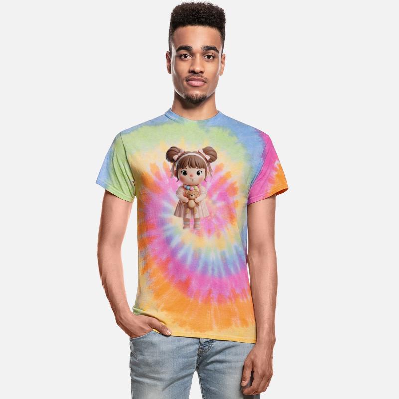 Sweet Candy Girl with Teddy Bear