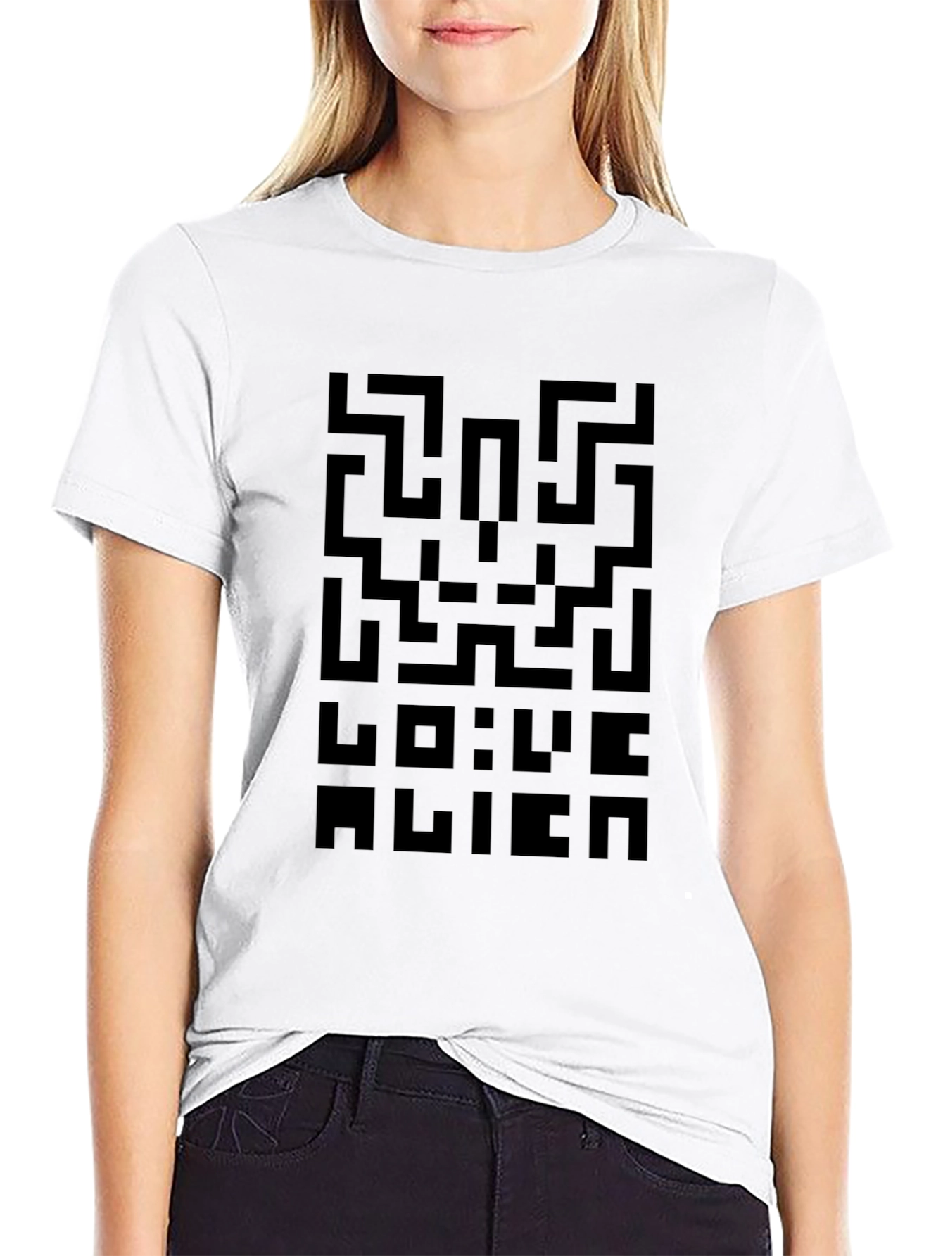 Maze Love Alien Black T-Shirt