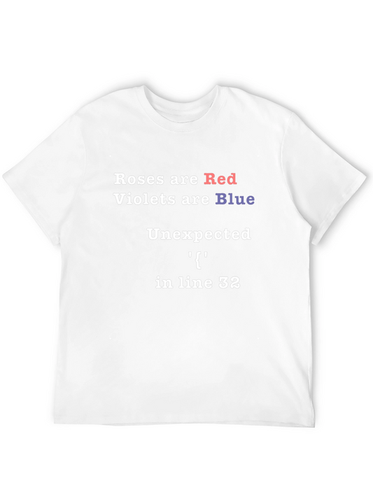 Funny Programmer T-Shirt - Roses are Red Code Humor