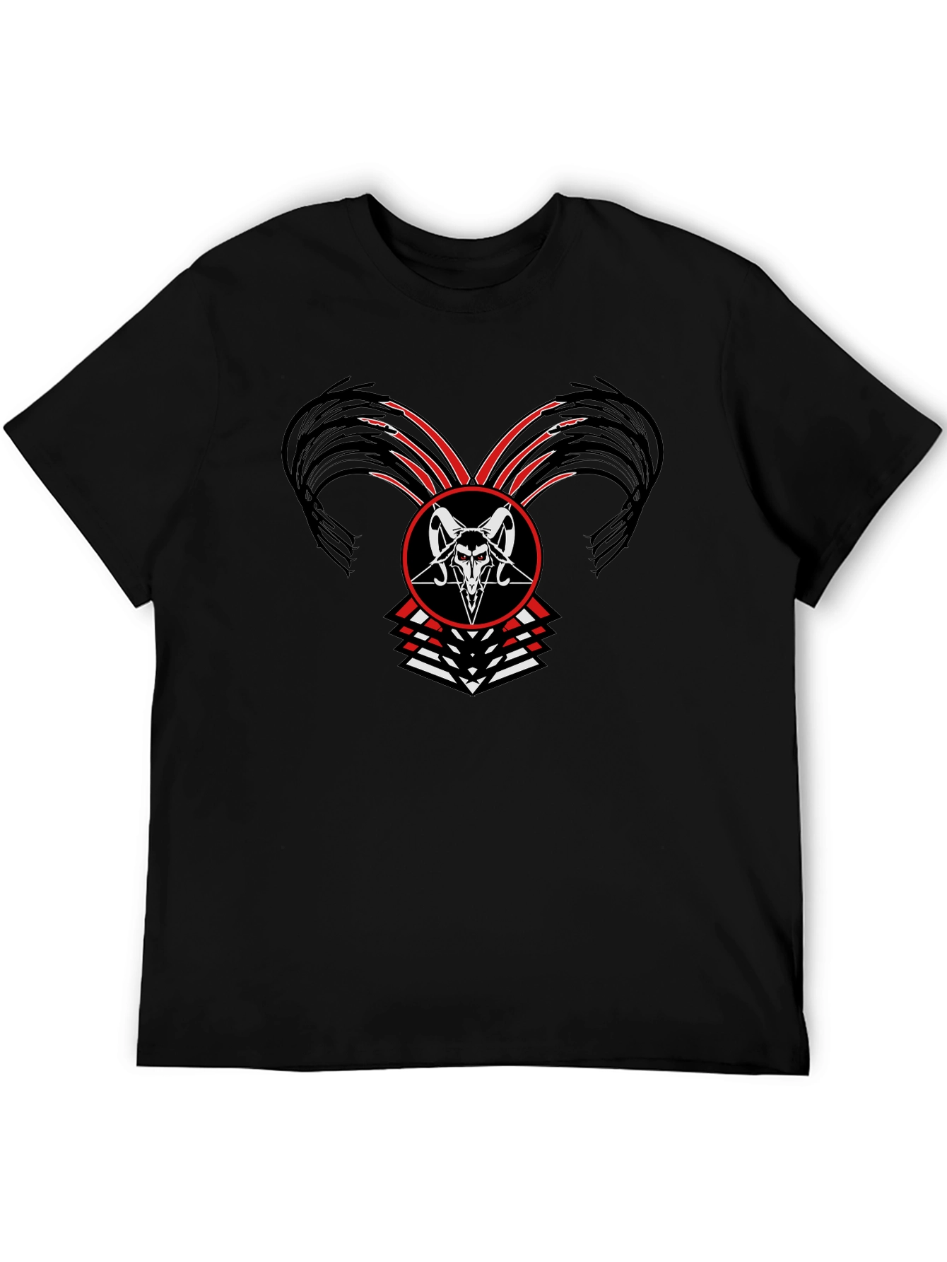Occult Baphomet Graphic Tee - Black