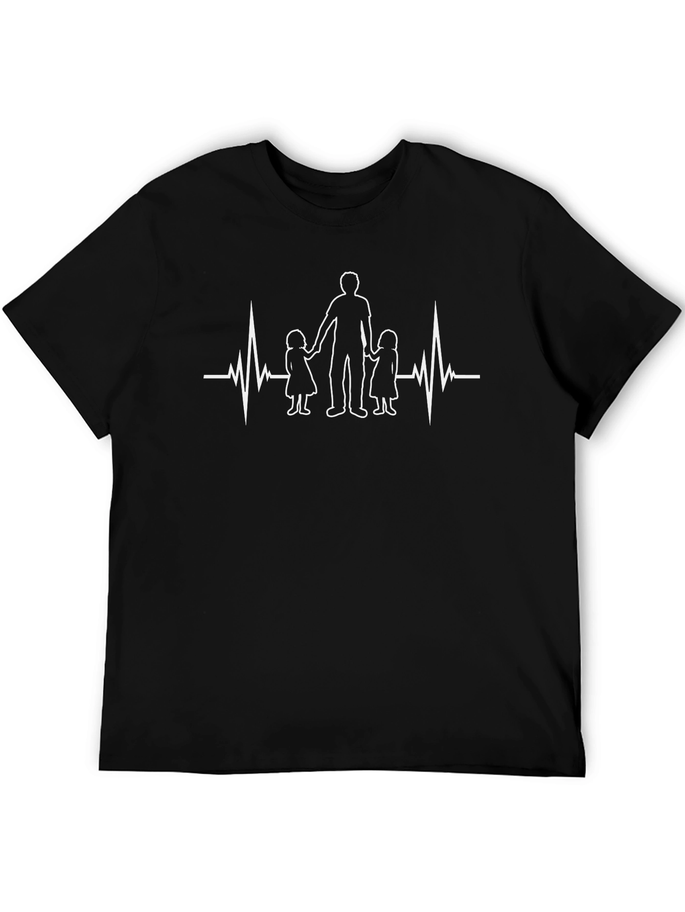 Dad & Daughters Heartbeat T-Shirt - Fathers Day