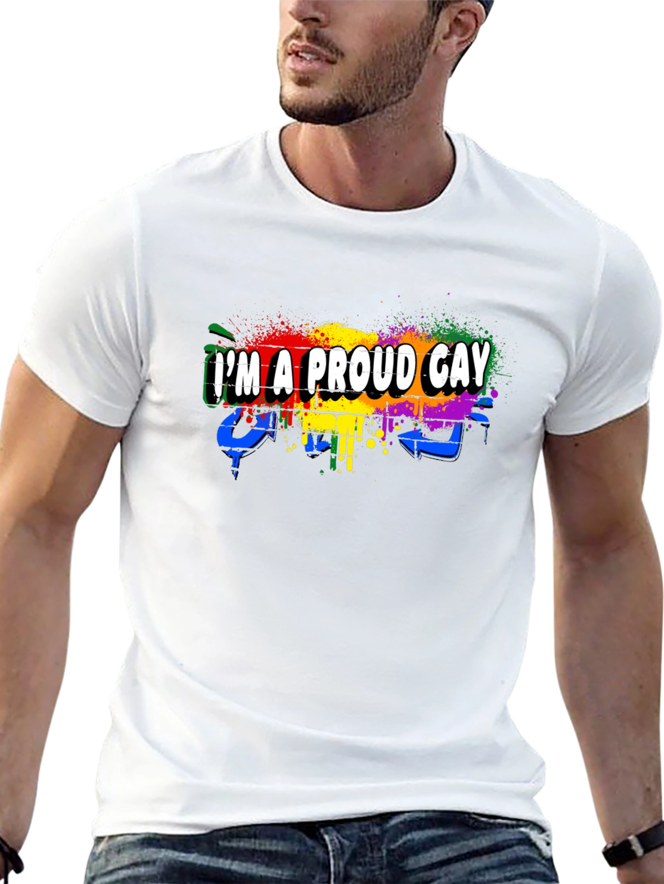 Proud Gay Pride Rainbow LGBTQ T-Shirt