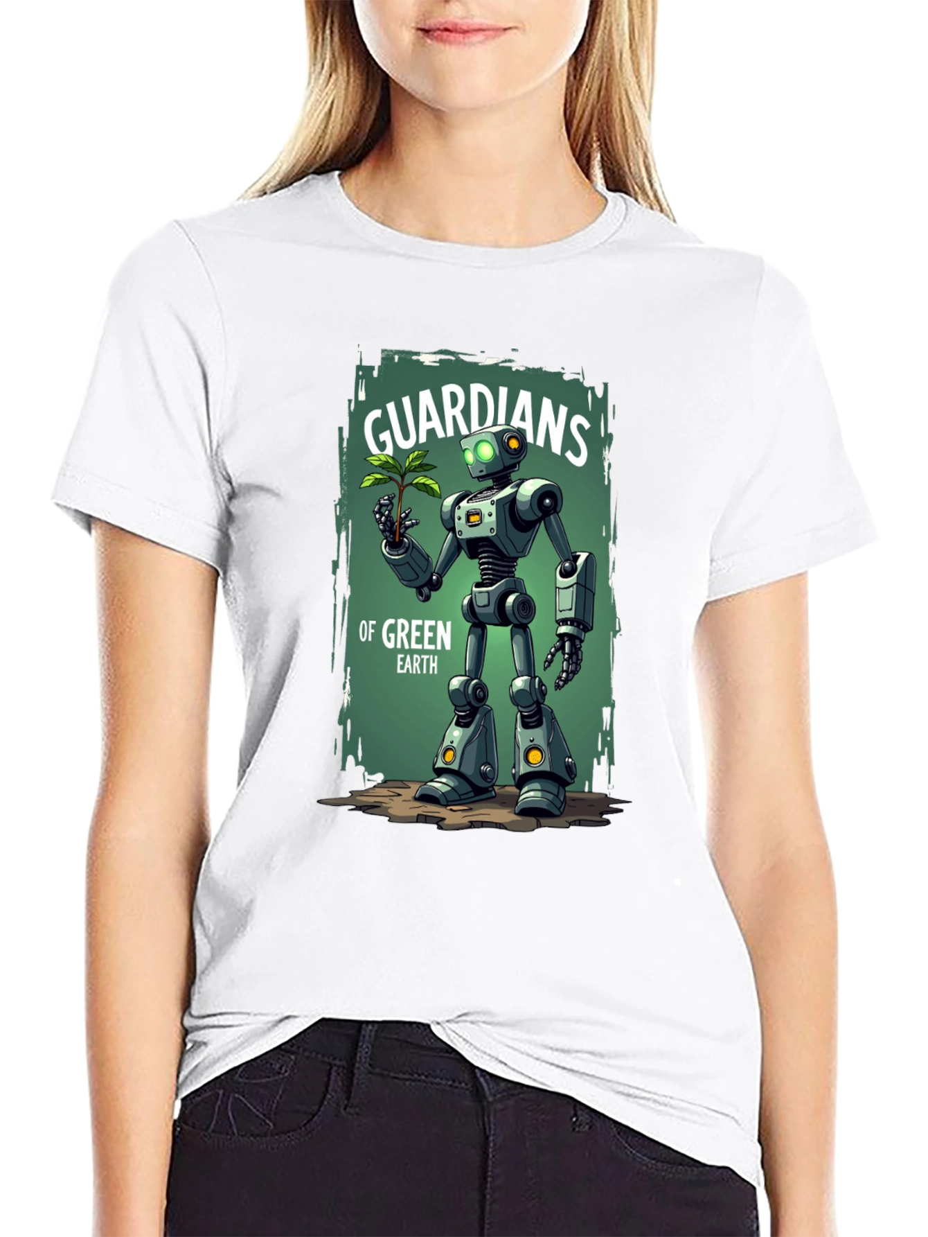 Guardians of Green Earth Robot Graphic Tee