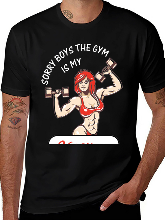 Gym Is My Boyfriend Graphic Tee Shirt