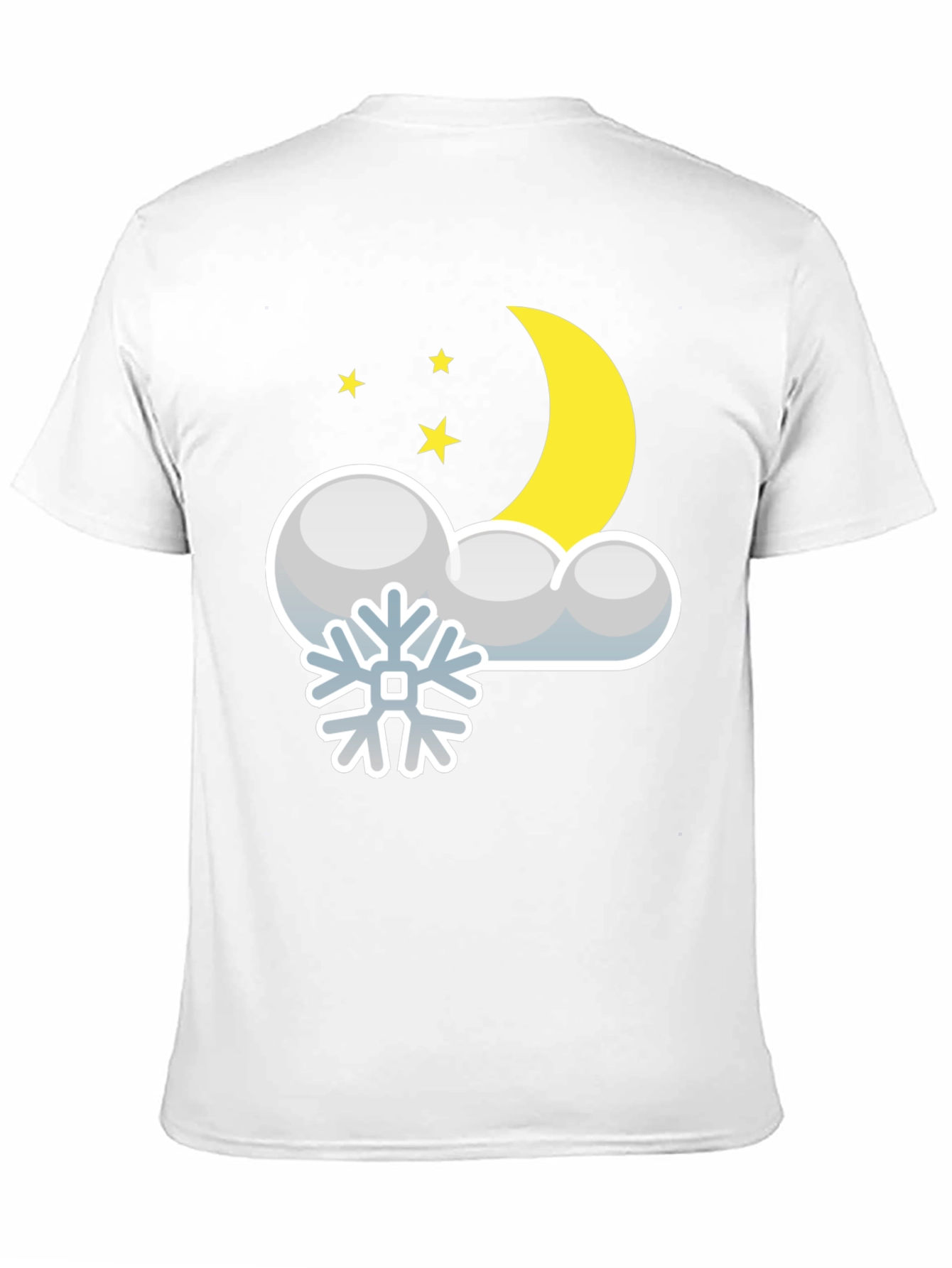 Snowy Night Graphic Tee - Black Cotton Blend